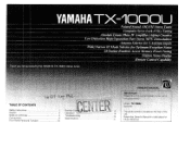 Yamaha TX-1000 Owner's Manual