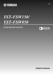 Yamaha YST-FSW050BL2 Owner's Manual