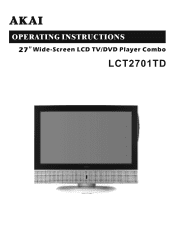 Akai LCT2701TD Operating Instructions