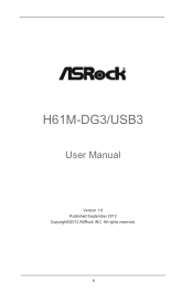 ASRock H61M-DG3/USB3 User Manual