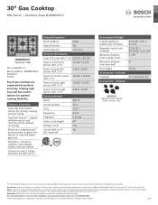 Bosch NGM8056UC Product Spec Sheet