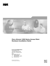 Cisco AIR-AP1210 Hardware Installation Guide