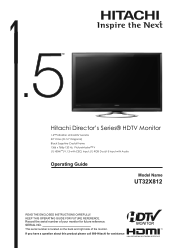 Hitachi UT32X812 Owners Guide