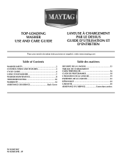 Maytag MVWC200XW Owners Manual