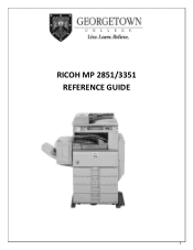 Ricoh Aficio MP 2851 Reference Guide