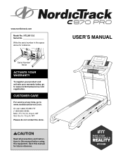 NordicTrack C 970 Pro Treadmill English Manual