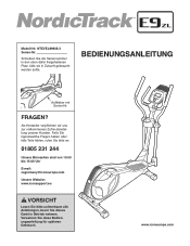 NordicTrack E9 Zl Elliptical German Manual