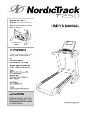 NordicTrack T25.0 Treadmill User Manual