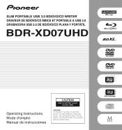 Pioneer BDR-XD07UHD Owners Manual