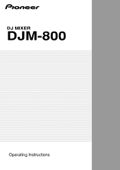 Pioneer DJM-800 Owner's Manual