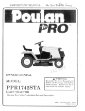 Poulan PPR1742STA User Manual