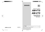 AIWA AM-F75 Operating Instructions