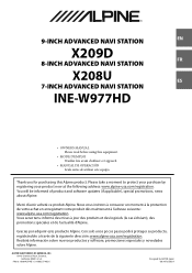 Alpine INE-W977HD Owners Manual