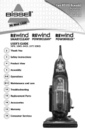 Bissell Rewind PowerHelix Rewind SmartClean and Rewind PowerClean User's Guide