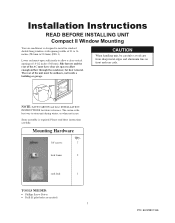 Frigidaire FAC102P1A Installation Instructions
