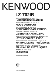 Kenwood LZ-702IR Instruction Manual