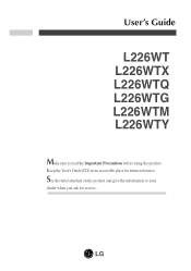 LG L226WTQ-WF Owner's Manual