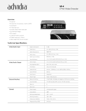 Panasonic VP-4 VP-4 Spec Sheet