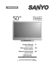 Sanyo DP50741 Owners Manual
