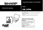 Sharp VR-1FPN VR1FPN Operation Manual