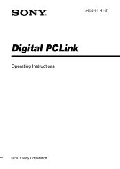 Sony MZ-R501 Digital PCLink Operating Instructions