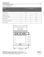Whirlpool WFG535S0J Dimension Guide