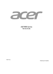 Acer AB2x280 F1 Acer AB7000 Enclosure with AB2x280 F1 and AB460 F1 Blade Servers Service Guide