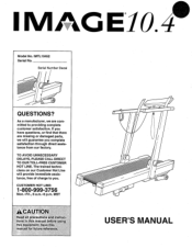 Image Fitness 10.4 Treadmill English Manual