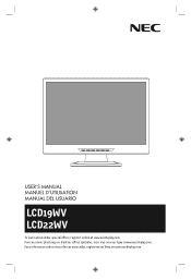 NEC LCD19WV User Manual