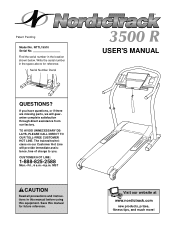 NordicTrack 3500r Treadmill English Manual