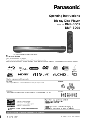 Panasonic DMP-BD55K Blu-ray Dvd Player - Multi Language