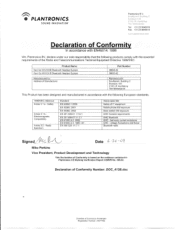 Plantronics Savi Go Document-Conformity - Savi Go WG100-B/WG101-B