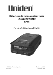 Uniden DFR9 French Owner Manual