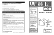 Weider 208 Instruction Manual