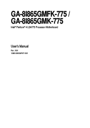 Gigabyte GA-8I865GMK-775 Manual