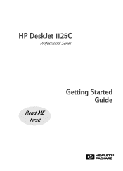 HP Deskjet 1125c HP DeskJet 1125C Professional Series - (English) Getting Started Guide and User's Guide