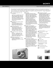 Sony DSC-W220/L Marketing Specifcations (Blue Model)