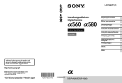 Sony DSLR-A580L Instruction Manual (Large File - 11.45 MB)