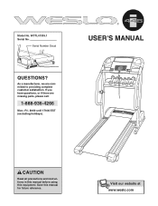 Weslo 445i Treadmill Canadian English Manual