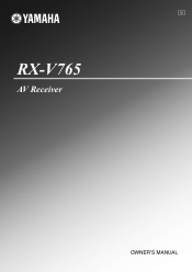 Yamaha RXV765 Owner's Manual