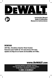 Dewalt DCW200D1 Instruction Manual