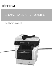 Kyocera ECOSYS FS-3540MFP FS-3540MFP/3640MFP Operation Guide