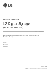 LG 55EF5G-P Owners Manual
