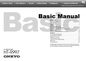 Onkyo HT-S9800THX Basic/Advanced Manual - English