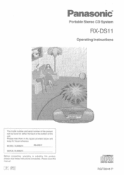 Panasonic RXDS11 RXDS11 User Guide