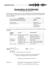 Plantronics Savi Go Document of Conformity 2011