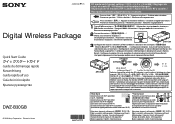 Sony DWZB30GB Product Manual (DWZ-B30GBQuickStartGuide)