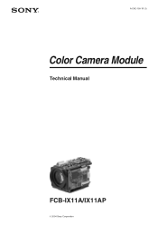 Sony FCBIX11A User Manual (FCB-IX11a_tech_manual)