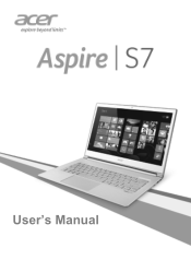 Acer Aspire S7-392 InstantGo User Manual (Windows 8.1)