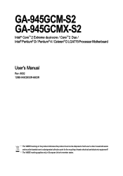 Gigabyte GA-945GCMX-S2 Manual